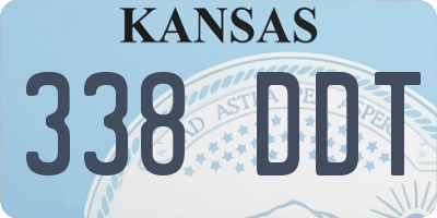 KS license plate 338DDT