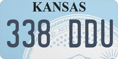 KS license plate 338DDU