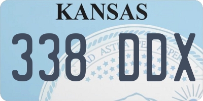 KS license plate 338DDX
