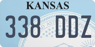 KS license plate 338DDZ