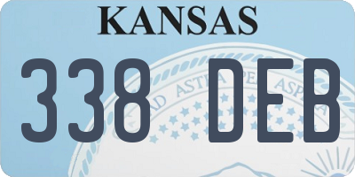 KS license plate 338DEB