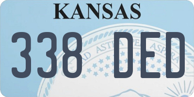 KS license plate 338DED