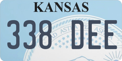 KS license plate 338DEE