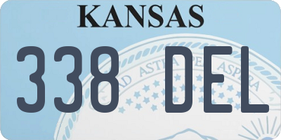 KS license plate 338DEL