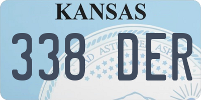 KS license plate 338DER