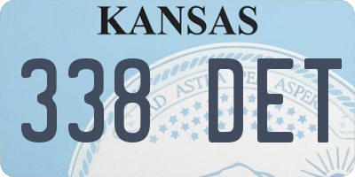 KS license plate 338DET