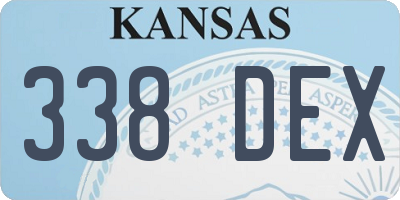 KS license plate 338DEX