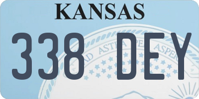 KS license plate 338DEY