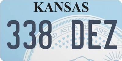 KS license plate 338DEZ
