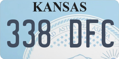 KS license plate 338DFC