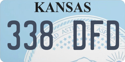 KS license plate 338DFD
