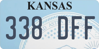 KS license plate 338DFF
