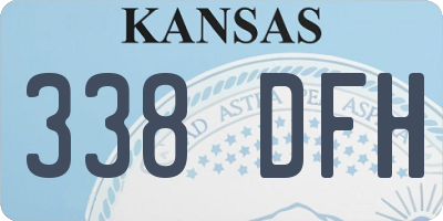 KS license plate 338DFH