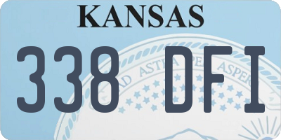KS license plate 338DFI