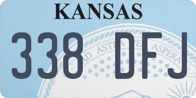 KS license plate 338DFJ