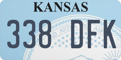KS license plate 338DFK