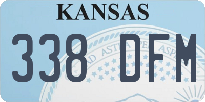 KS license plate 338DFM