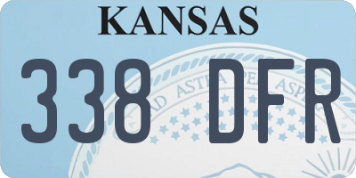 KS license plate 338DFR
