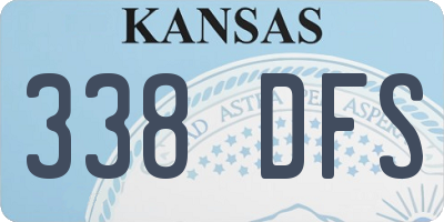 KS license plate 338DFS