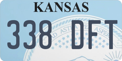 KS license plate 338DFT