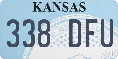 KS license plate 338DFU