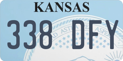 KS license plate 338DFY