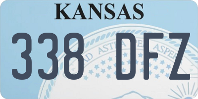 KS license plate 338DFZ