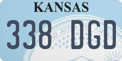KS license plate 338DGD