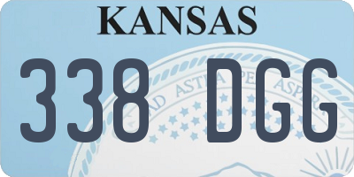 KS license plate 338DGG