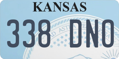 KS license plate 338DNO