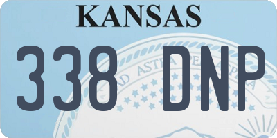 KS license plate 338DNP