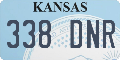 KS license plate 338DNR