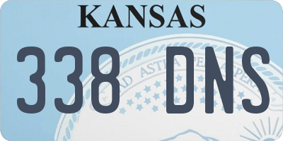KS license plate 338DNS