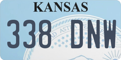 KS license plate 338DNW