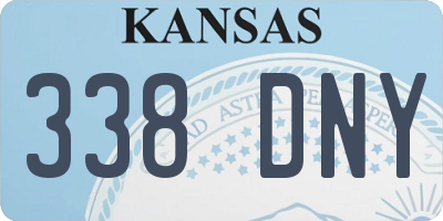 KS license plate 338DNY