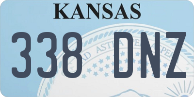 KS license plate 338DNZ