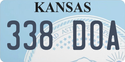 KS license plate 338DOA