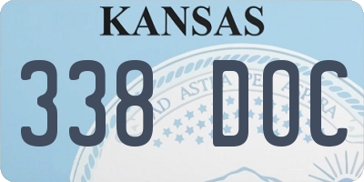 KS license plate 338DOC