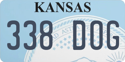 KS license plate 338DOG