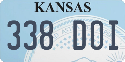 KS license plate 338DOI