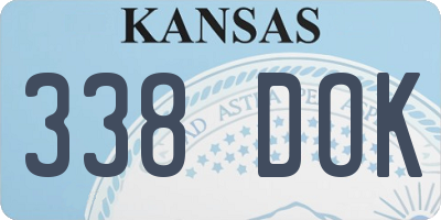 KS license plate 338DOK