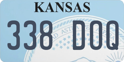 KS license plate 338DOQ