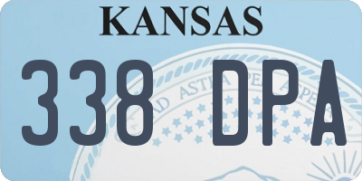 KS license plate 338DPA