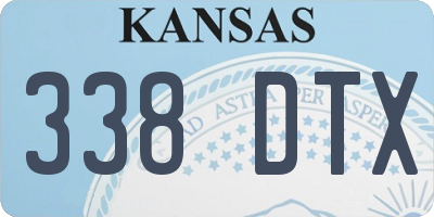 KS license plate 338DTX
