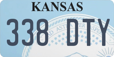 KS license plate 338DTY
