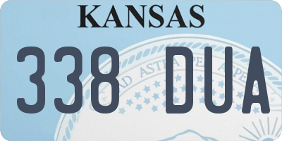 KS license plate 338DUA