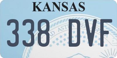 KS license plate 338DVF