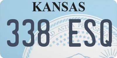KS license plate 338ESQ