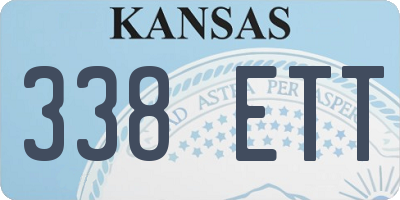 KS license plate 338ETT