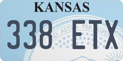 KS license plate 338ETX